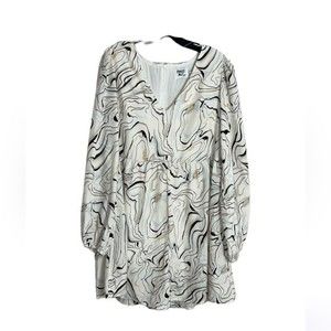 PRINCESS POLLY White marbel long sleeve Kaiden jumper